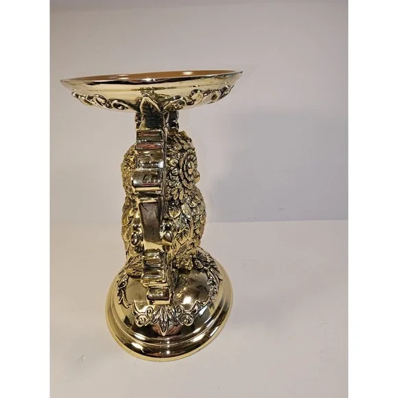 Ornate Owl Bath & Body Works Candle Holder New Fall Series 7.5" Tall X 6" Wide - Picture 5 of 8